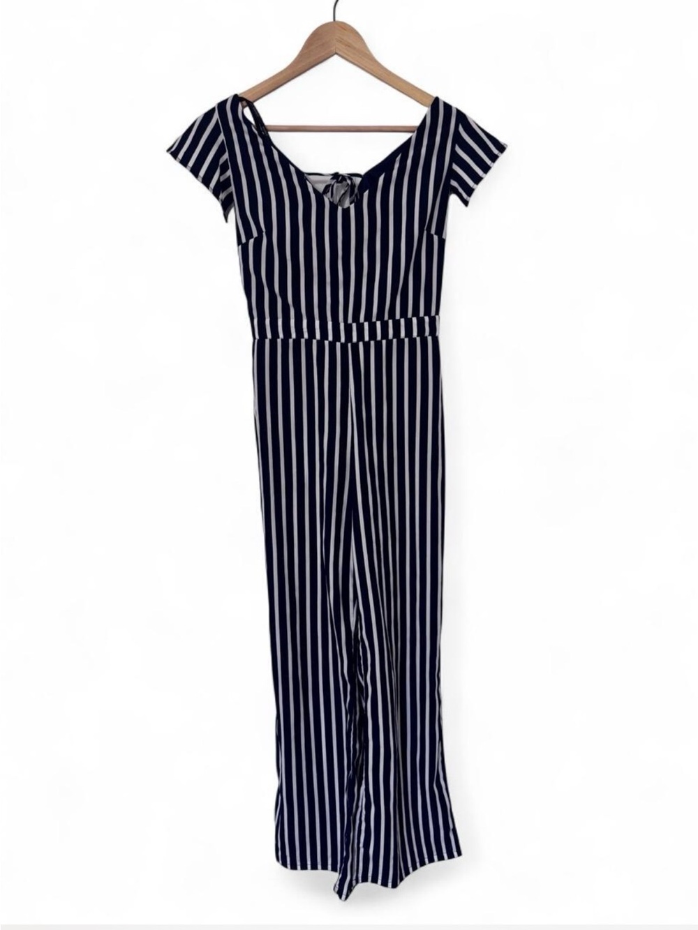 Striped Navy & White Jumpsuit